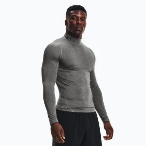 Longsleeve treningowy męski Under Armour HG Armour Comp Mock carbon heather / black Szary