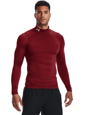 Longsleeve treningowy męski Under Armour UA Cg Armour Comp Mock - czerwony