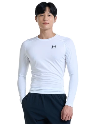 Longsleeve treningowy męski Under Armour UA Hg Armour Comp Ls - biały