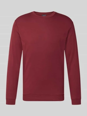 Longsleeve z czystej bawełny o kroju regular fit Model 'Pima' RAGMAN Bordowy