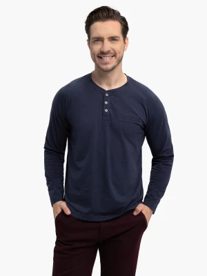 Longsleeve z dekoltem z guzikami L-CHARL Volcano