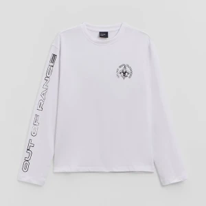 Longsleeve z napisem Out of Range biały House