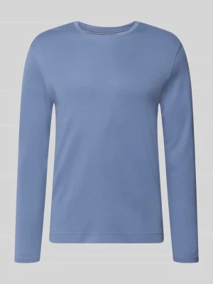 Longsleeve z okrągłym dekoltem Christian Berg Jeansowy niebieski