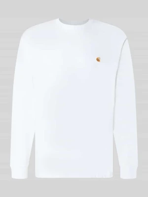Longsleeve z wyszytym logo Carhartt WIP Biały