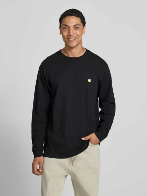 Longsleeve z wyszytym logo Carhartt WIP Czarny