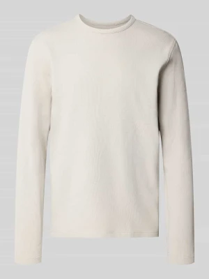 Longsleeve ze strukturalnym wzorem i okrągłym dekoltem MCNEAL Beżowy