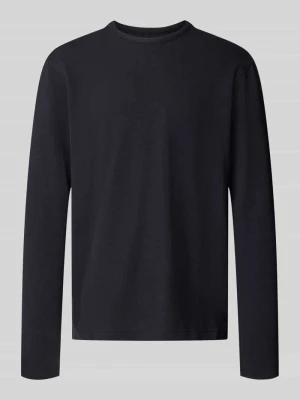 Longsleeve ze strukturalnym wzorem i okrągłym dekoltem MCNEAL Czarny