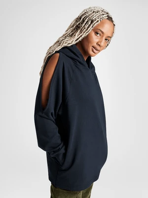 Loose-Fit Shoulder Cut-Out Fleece Hoodie Converse