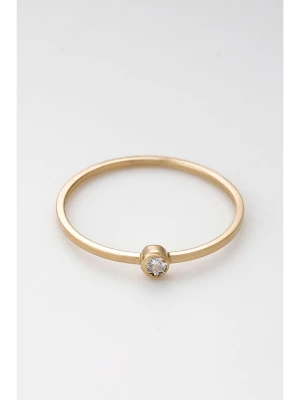 L'OR by Diamanta Złoty pierścionek "Eddey" z cyrkonią rozmiar: 54