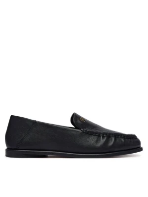Lordsy Tommy Hilfiger Leather Ruched Toe Loafers FW0FW09250 Czarny