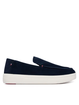 Lordsy Tommy Hilfiger Modern Light Suede Loafer FM0FM05924 Granatowy