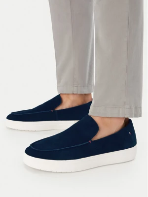 Lordsy Tommy Hilfiger Modern Light Suede Loafer FM0FM05924 Granatowy