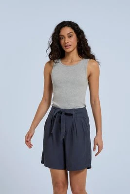 Loren damskie szorty typu paper bag - Navy Animal