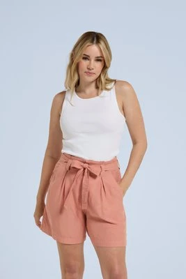 Loren damskie szorty typu paper bag - Pink Animal