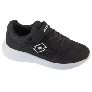 Lotto Connect K 2600000K-1110, Dla dzieci, Czarne, buty sneakers, przewiewna siateczka, rozmiar: 27
