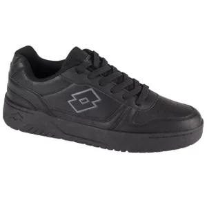 Lotto Groovn OC 2400141U-1119, Męskie, Czarne, buty sneakers, skóra syntetyczna, rozmiar: 43