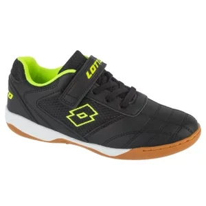 Lotto Whizzer K 2600120K-1124, Dla chłopca, Czarne, buty halowe - halówki, skóra syntetyczna, rozmiar: 27