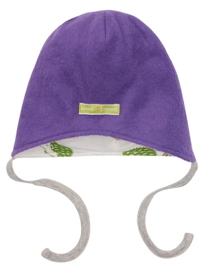 loud + proud Dwustronna czapka w kolorze biało-fioletowym rozmiar: 74/80