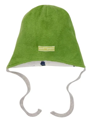 loud + proud Dwustronna czapka w kolorze biało-jasnozielonym rozmiar: 86/92