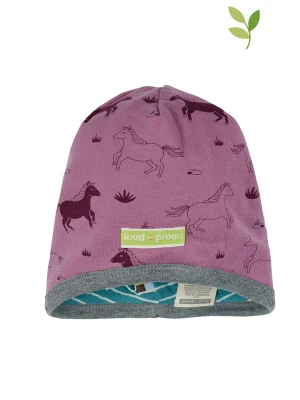 loud + proud Dwustronna czapka w kolorze fioletowym rozmiar: 86/92