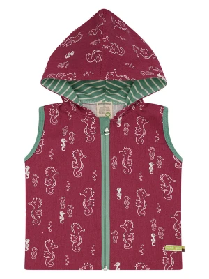 loud + proud Kamizelka dresowa w kolorze czerwono-zielono-białym rozmiar: 122/128