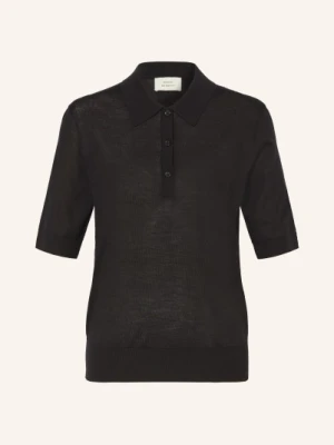 Loulou De Saison Dzianinowa Koszulka Polo Migo Z Kaszmiru schwarz