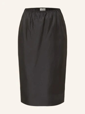 Loulou De Saison Jedwabna Spódnica Vasali schwarz