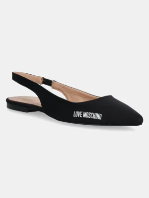 Love Moschino baleriny kolor czarny z odkrytą piętą JA11021G1MIM0000