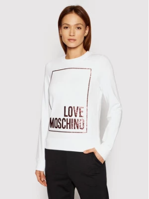 LOVE MOSCHINO Bluza W630220E 2180 Biały Regular Fit