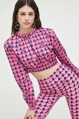 Love Moschino bluzka damska kolor różowy wzorzysta