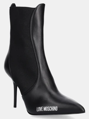 Love Moschino botki damskie kolor czarny na szpilce JA21059G1NIA0000
