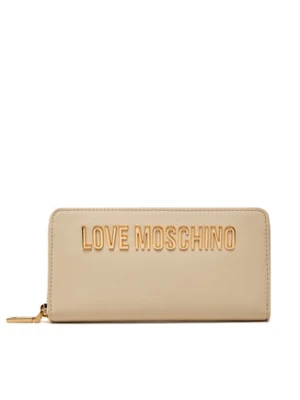 LOVE MOSCHINO Duży Portfel Damski JC5611PP1MKD0110 Beżowy