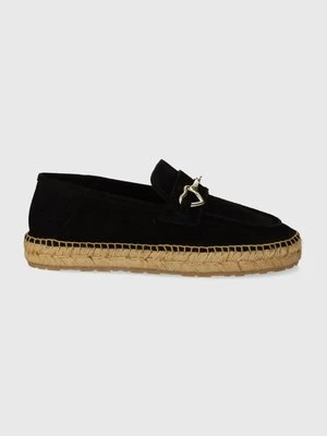 Love Moschino espadryle zamszowe kolor czarny JA10592G0IIG0000