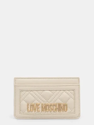 Love Moschino etui na karty kolor beżowy JC5659PP0MLA0110