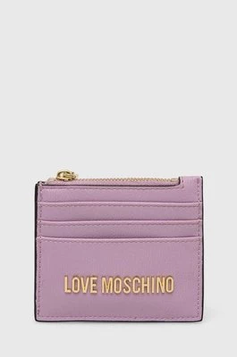 Love Moschino etui na karty kolor fioletowy