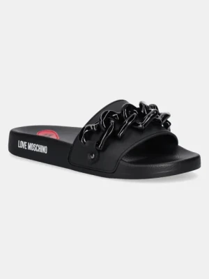 Love Moschino klapki damskie kolor czarny JA28132G1MI17000