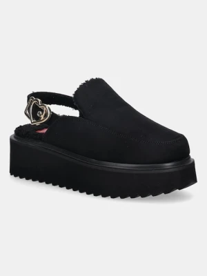 Love Moschino klapki damskie kolor czarny na platformie JA10416L0NJAW000