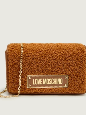 Love Moschino Listonoszka | shearling brązowy