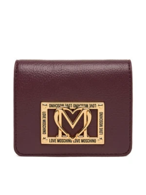 LOVE MOSCHINO Mały Portfel Damski JC5604PP1NLI0552 Bordowy