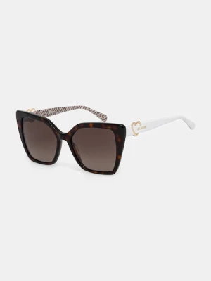 Love Moschino okulary przeciwsłoneczne damskie kolor brązowy