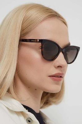 Love Moschino okulary przeciwsłoneczne damskie kolor brązowy MOL072/S