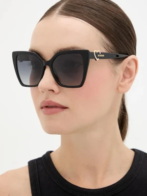 Love Moschino okulary przeciwsłoneczne damskie kolor czarny