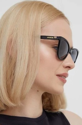 Love Moschino okulary przeciwsłoneczne damskie kolor czarny MOL072/S