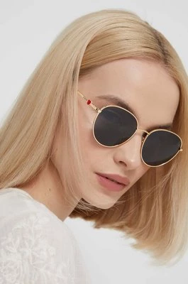 Love Moschino okulary przeciwsłoneczne damskie kolor złoty MOL074/S