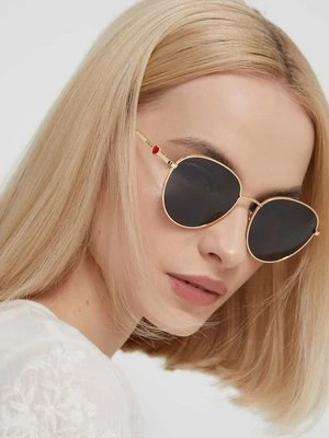 Love Moschino okulary przeciwsłoneczne damskie kolor złoty MOL074/S