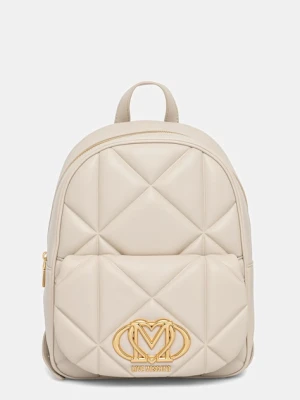 Love Moschino plecak damski kolor beżowy mały gładki JC4037PP1NLC0110
