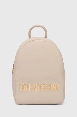 Love Moschino plecak damski kolor beżowy mały z aplikacją JC4193PP1LKD0000