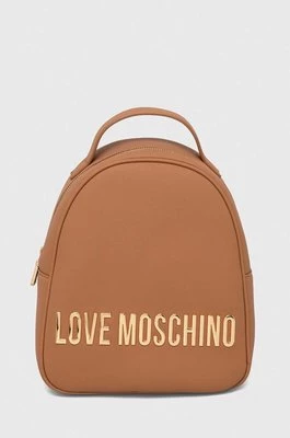 Love Moschino plecak damski kolor brązowy mały gładki