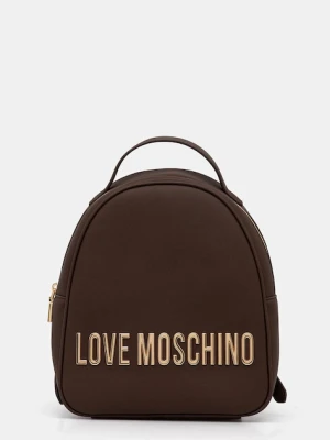 Love Moschino plecak damski kolor brązowy mały z aplikacją JC4197PP1NKD0301