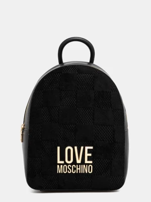 Love Moschino plecak damski kolor czarny duży z aplikacją JC4124PP0NKB100A